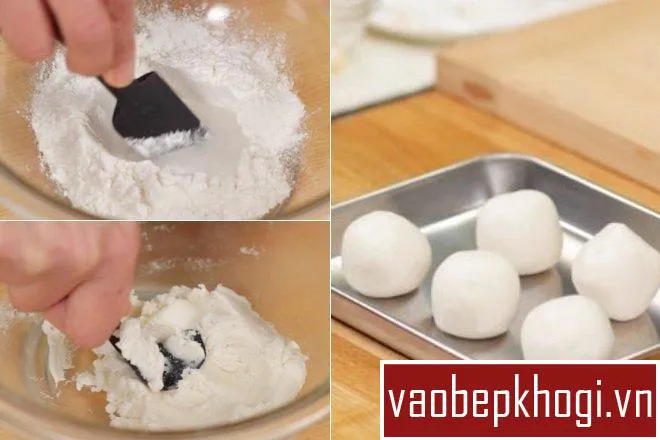 cách làm vỏ bánh rán từ bột mochi